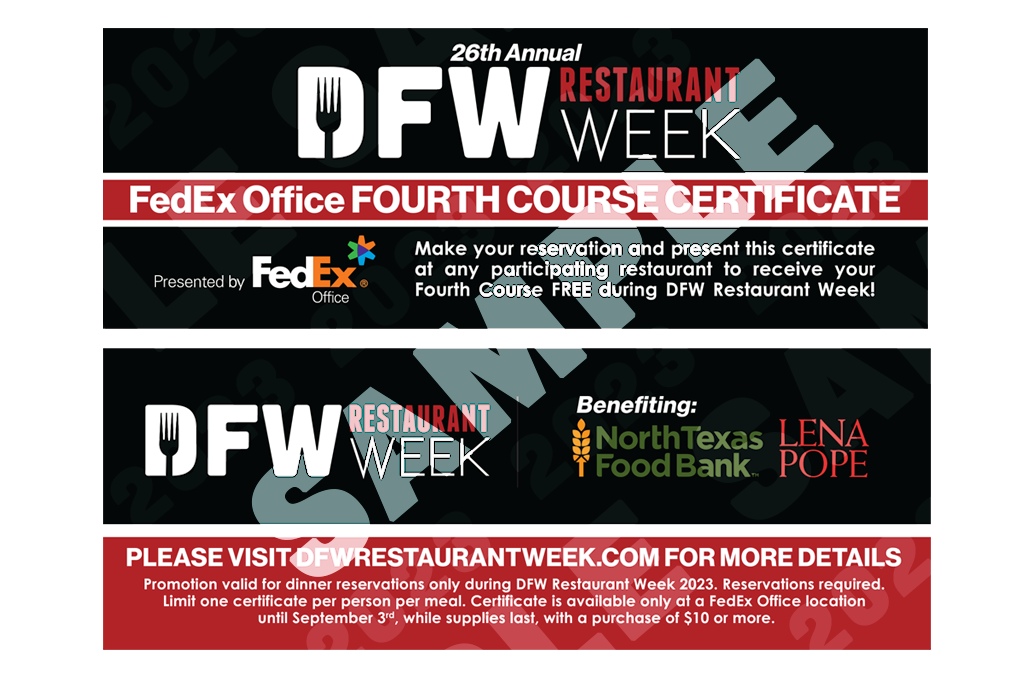  DFW Restaurant Week